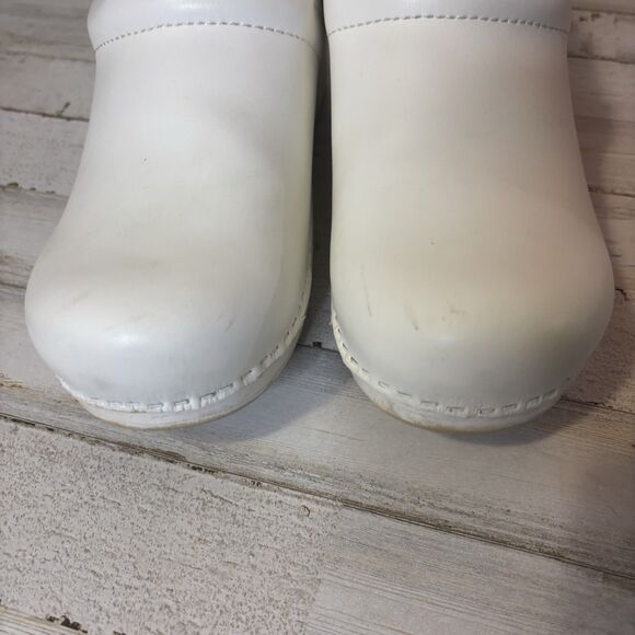 Dansko White Leather Professional Box Clogs Shoes Nursing Women’s 40/9.5-10 - Picture 5 of 14
